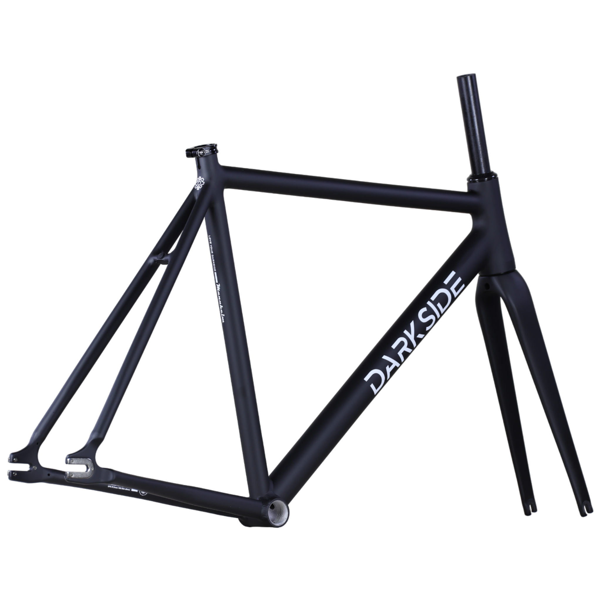 fixed gear rahmen MANNHEIM Rahmenset black matt – DARKSIDE BICYCLES